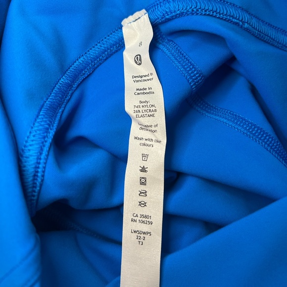 Lululemon InStill HR Tight 25” Size 8 Pool Blue Lulu Leggings High Rise NWT RARE - Picture 7 of 11